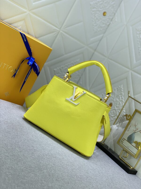 LOUIS VUITTON CAPUCINES BB CEDRAT YELLOW 27CM M59708 - Image 8