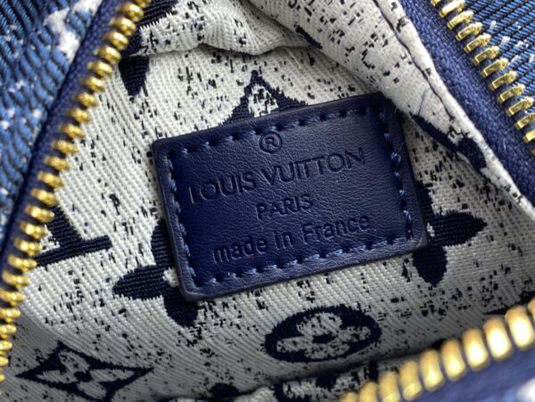 LOUIS VUITTON DENIM JACQUARD TEXTIL SQUARE BAG 16CM M59611 - Image 3