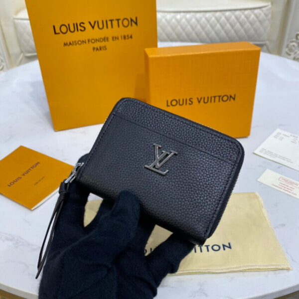 LOUIS VUITTON LOCKME ZIPPY COIN PURSE BLACK M80099 - Image 9