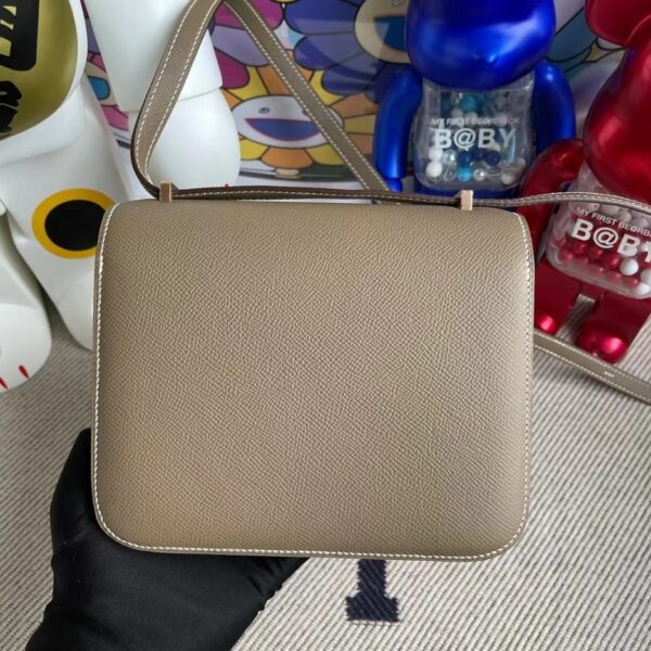 HERMES CONSTANCE EPSOM CK18 ETOUPE ROSE GOLD HARDWARE 18CM - Image 6