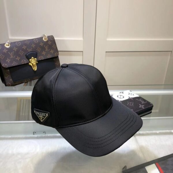 PRADA RENYLON BASEBALL CAP BLACK - Image 3