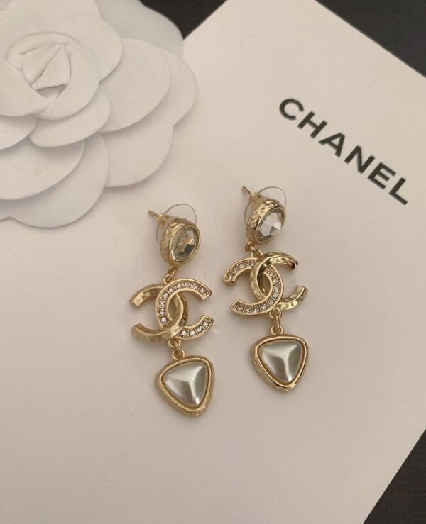CHANEL CC GOLD EARRINGS - Image 6