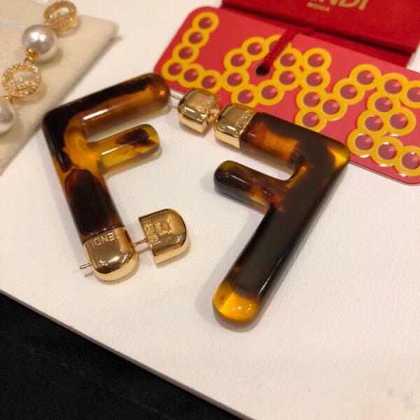 FENDI LOGO EARRINGS - Image 5