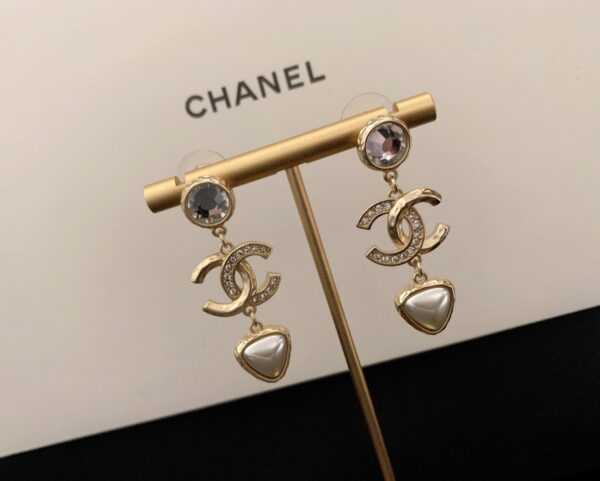 CHANEL CC GOLD EARRINGS - Image 3