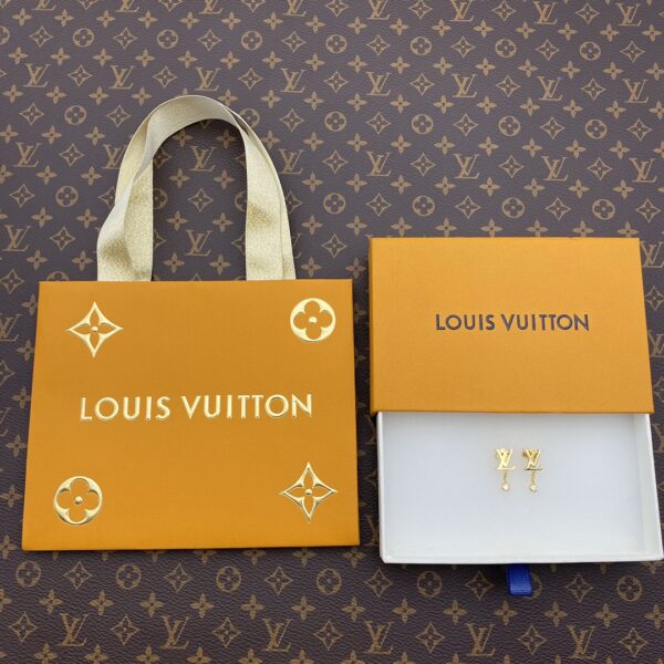 LOUIS VUITTON GOLD AND DIAMOND EARRINGS Q96495 - Image 4
