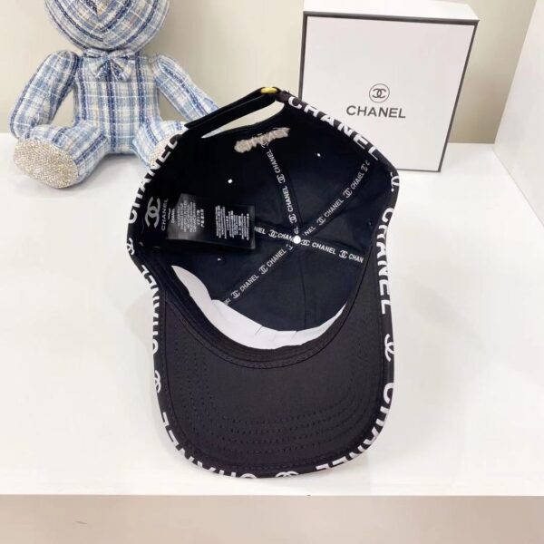 CHANEL CC COTTON BASEBALL CAP BLACK - Image 2