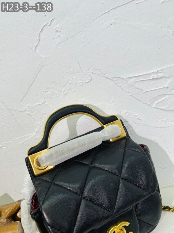 CHANEL FLAP CARD HOLDER WITH CHAIN BLACK 15CM - Image 3