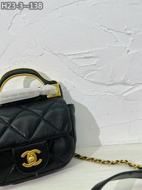 CHANEL FLAP CARD HOLDER WITH CHAIN BLACK 15CM - Image 4