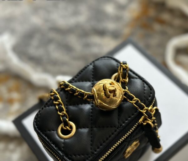 CHANEL VANITY WITH CHAIN MINI BLACK 11CM - Image 6