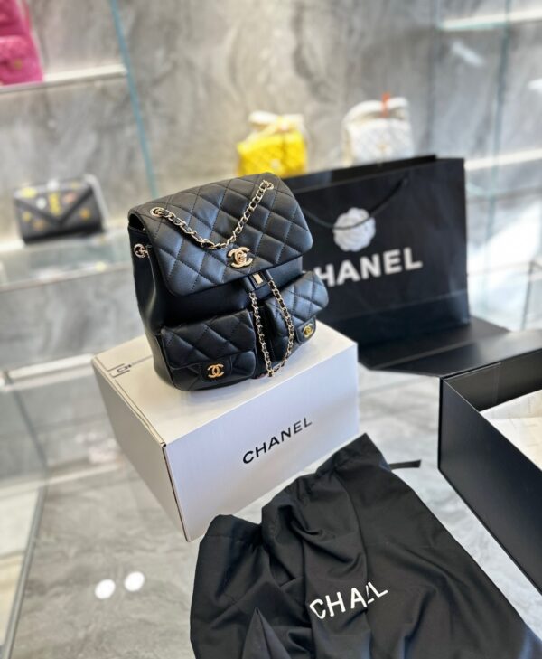 CHANEL BACKPACK BLACK 28CM AS3787 - Image 6