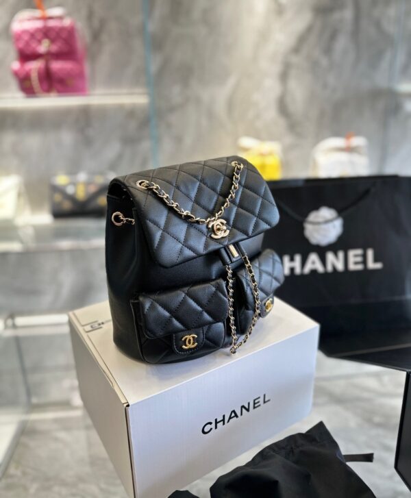 CHANEL BACKPACK BLACK 28CM AS3787 - Image 4