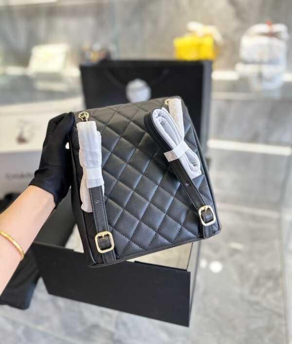 CHANEL BACKPACK BLACK 28CM AS3787 - Image 5