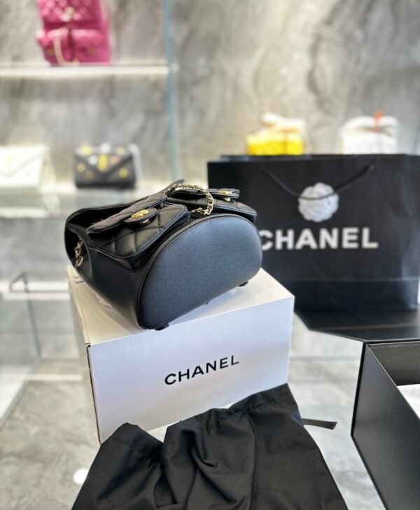 CHANEL BACKPACK BLACK 28CM AS3787 - Image 7