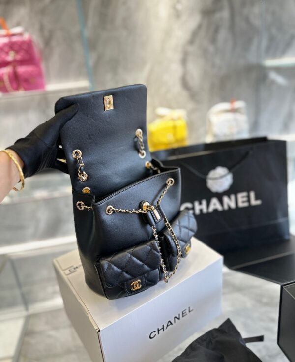 CHANEL BACKPACK BLACK 28CM AS3787 - Image 2