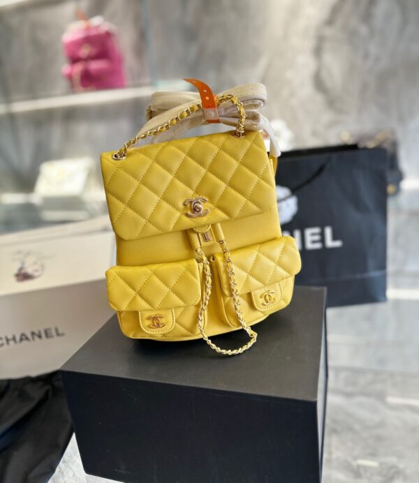 CHANEL BACKPACK YELLOW 28CM AS3787 - Image 2