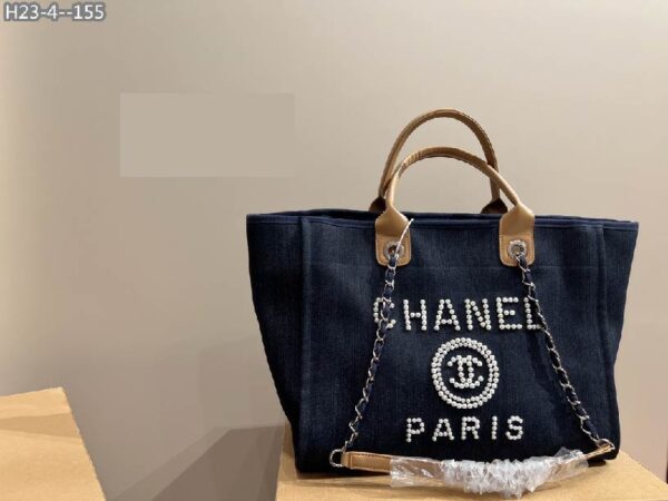 CHANEL SHOPPING BAG WITH PEARLS 38CM - Image 6