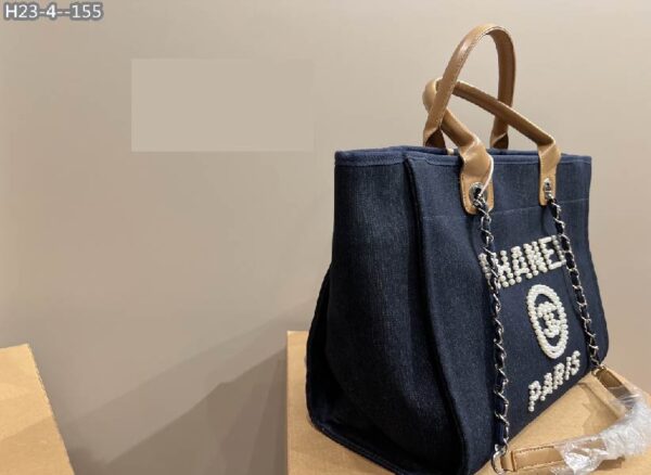 CHANEL SHOPPING BAG WITH PEARLS 38CM - Image 4