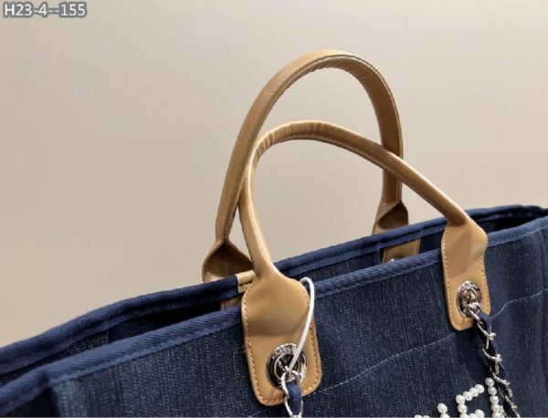 CHANEL SHOPPING BAG WITH PEARLS 38CM - Image 2