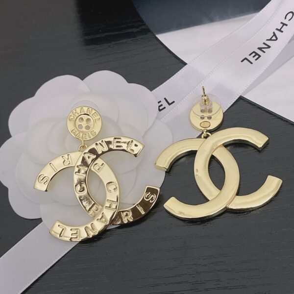 CHANEL PARIS BUTTON EARRINGS - Image 5