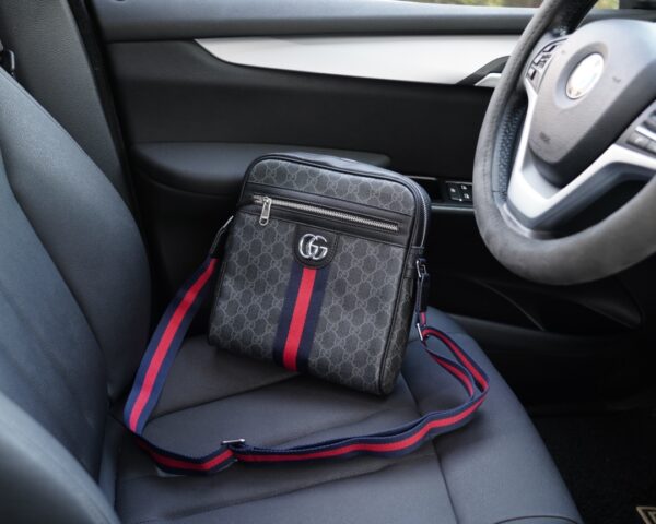GUCCI OPHIDIA GG MESSENGER BAG 26CM FULL BLACK 547926 96IWT 8745 - Image 4