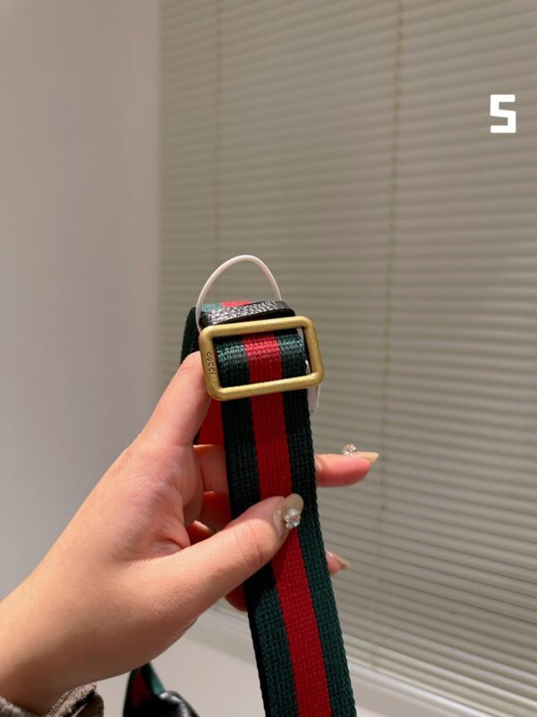 GUCCI PRINT LEATHER BELT BAG BLACK 22CM ‎‎527792 0GCCT 8164 - Image 3