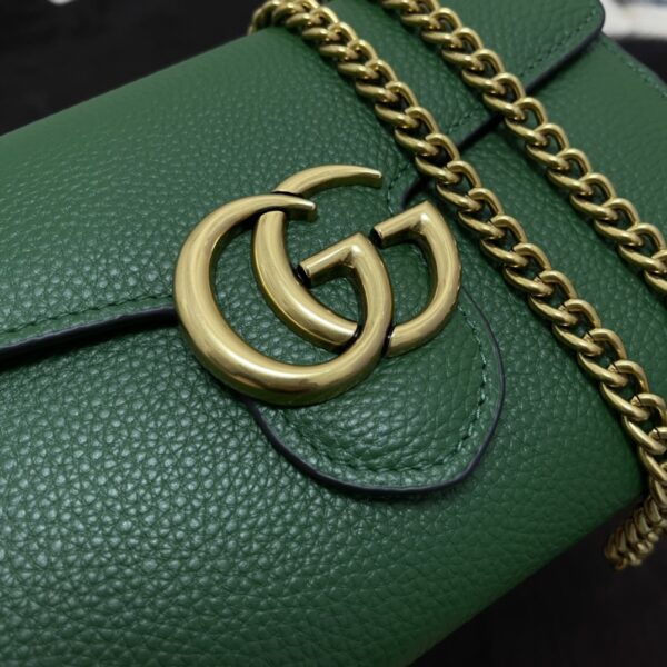 GUCCI GG MARMONT MATELASSÉ MINI BAG 20CM DARK GREEN 401232 A7M0T 1000 - Image 3