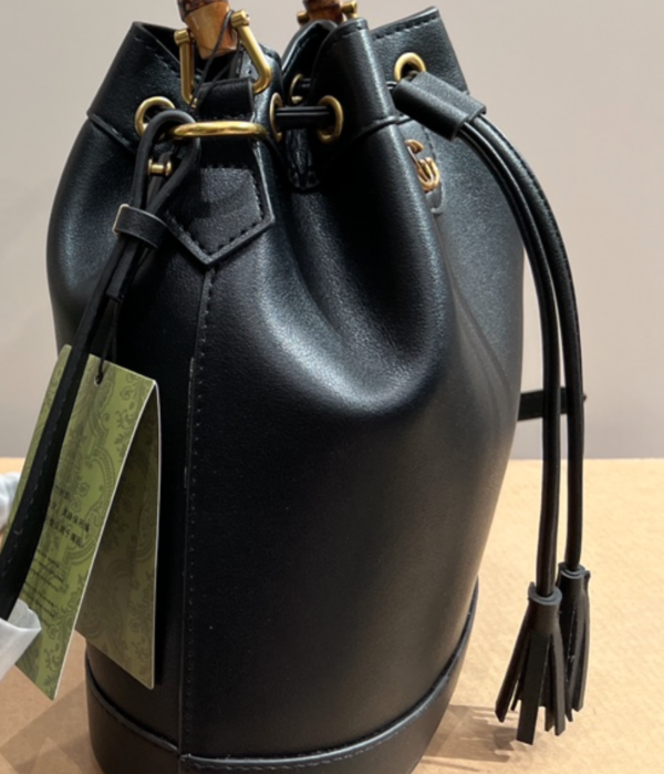 GUCCI DIANA MINI BUCKET BAG BLACK 25CM 724667 UAAAY 1092 - Image 3