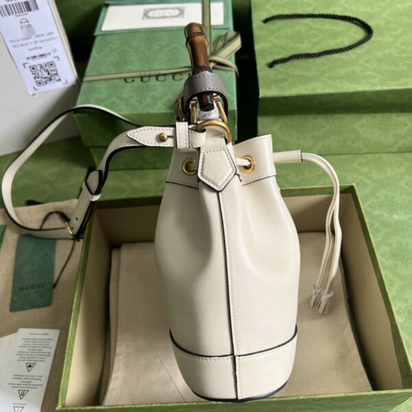 GUCCI DIANA MINI BUCKET BAG WHITE 25CM 724667 UAAAY 9058 - Image 7
