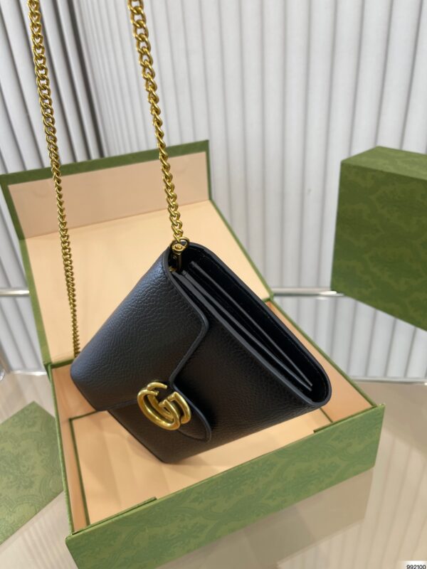 GUCCI GG MARMONT MATELASSÉ MINI BAG 20CM BLACK 401232 A7M0T 1000 - Image 9