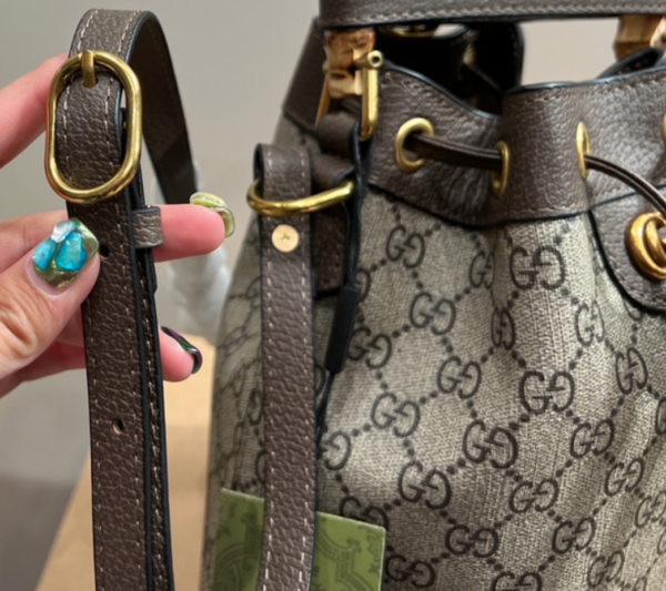 GUCCI DIANA MINI BUCKET BAG BROWN MONOGRAM 20CM 724667 UAAAY 1092 - Image 6