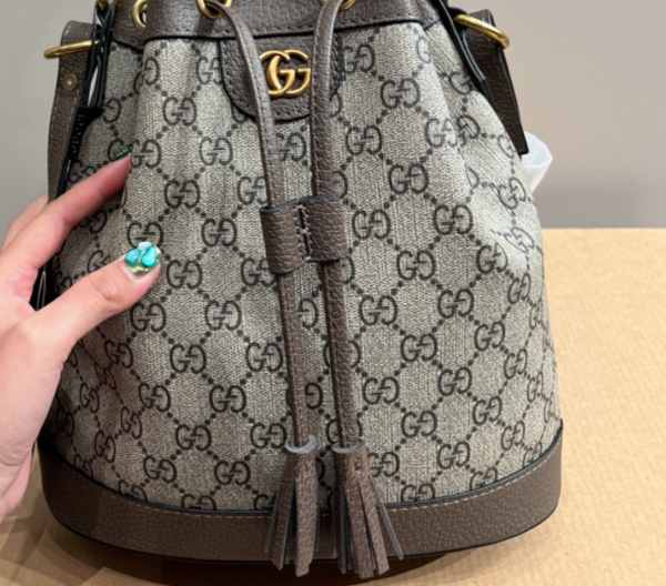 GUCCI DIANA MINI BUCKET BAG BROWN MONOGRAM 20CM 724667 UAAAY 1092 - Image 8