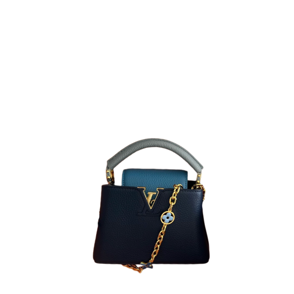 LOUIS VUITTON CAPUCINES MINI TAURILLON NAVY BLUE 20CM M20845