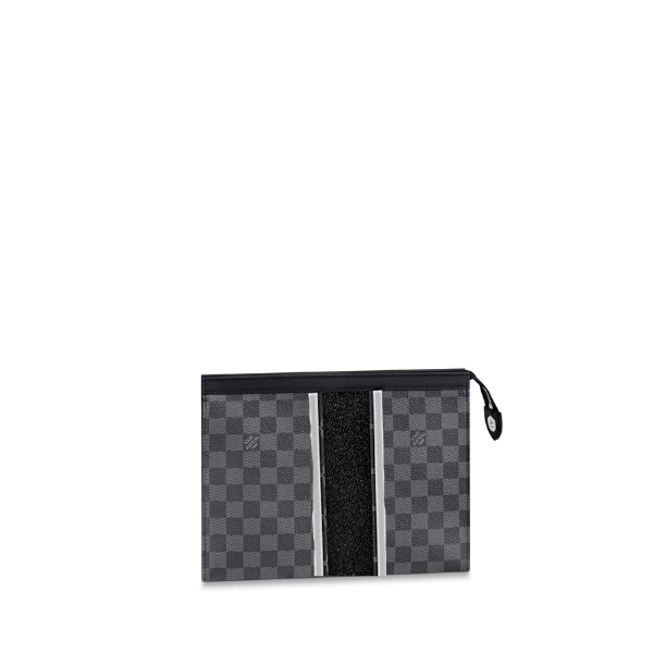 LOUIS VUITTON X FRAGMENT POCHETTE VOYAGE DAMIER GRAPHITE 27CM