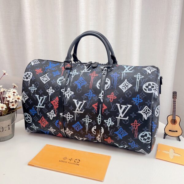 LOUIS VUITTON KEEPALL BANDOULIÈRE 50 LV GRAFFITI ORANGE 45CM M21384 - Image 10