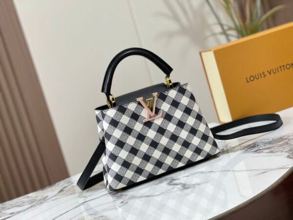 LOUIS VUITTON CAPUCINES BB BLACK 27CM M20716 - Image 10