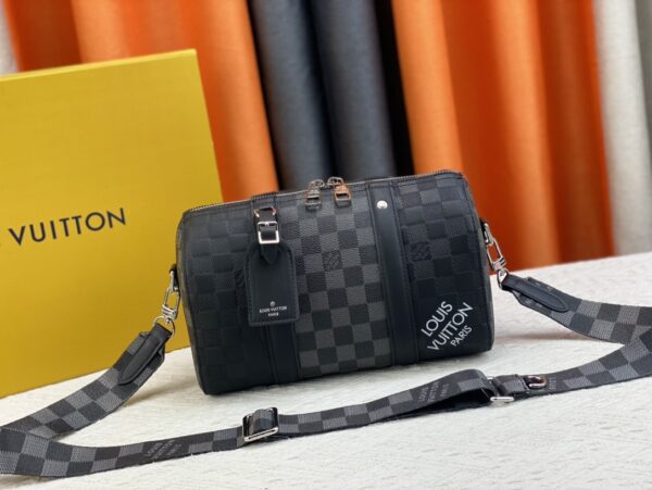 LOUIS VUITTON CITY KEEPALL BLACK GRAPHITE 27CM N40452 - Image 10