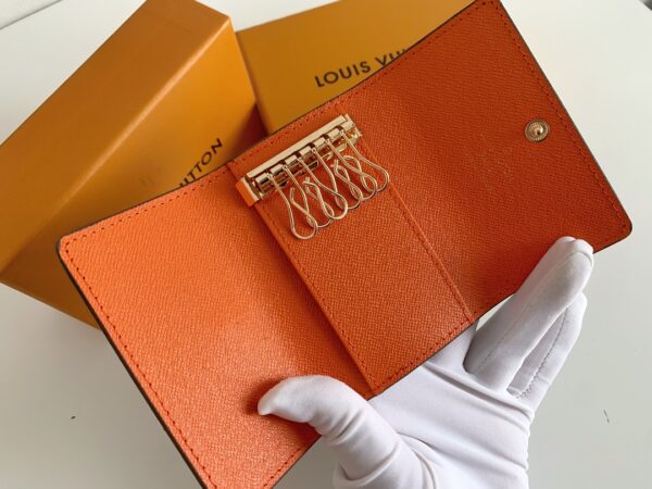 LOUIS VUITTON 6 KEY HOLDER BROWN AND ORANGE 10CM M62630 - Image 10