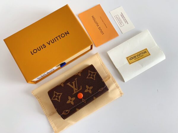 LOUIS VUITTON 6 KEY HOLDER BROWN AND ORANGE 10CM M62630 - Image 2