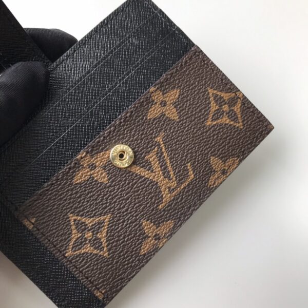 LOUIS VUITTON MULTI CARD HOLDER WALLETS BLACK AND BROWN 11CM M66532 - Image 2