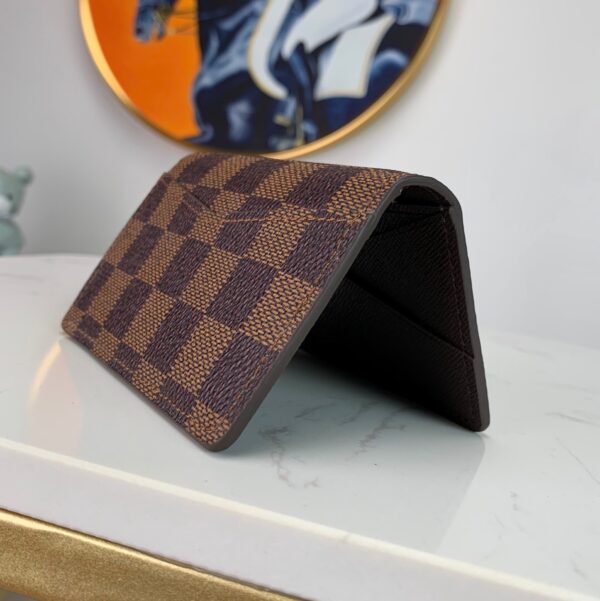 LOUIS VUITTON POCKET ORGANIZER DAMIER BROWN CANVAS 11CM N63143 - Image 7