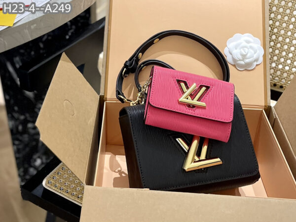 LOUIS VUITTON TWIST PM 19CM BLACK AND PINK M59885 - Image 2