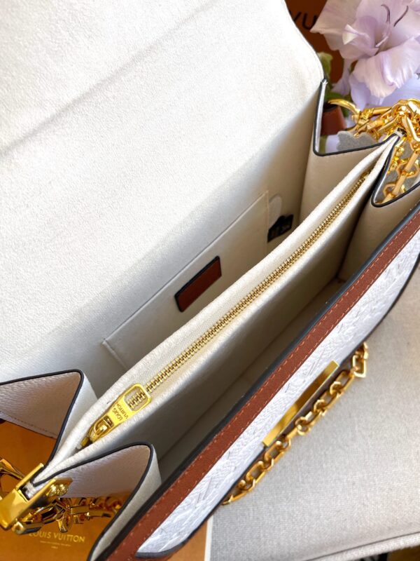 LOUIS VUITTON DAUPHINE 25CM WHITE AND BROWN M45959 - Image 2