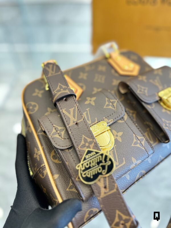 LOUIS VUITTON MANHATTAN PM TOP HANDLE BAG BROWN 29CM M40026 - Image 2