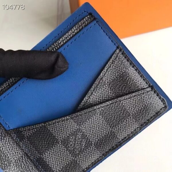 LOUIS VUITTON MULTIPLE WALLET DAMIER GRAPHITE BLACK AND GREEN 11CM N64434 - Image 2