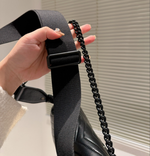 GUCCI MARMONT LONG SHOULDER BAG BLACK 27CM ‎734814 AABS1 1000 - Image 2