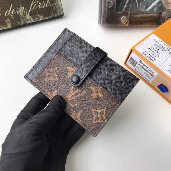 LOUIS VUITTON MULTI CARD HOLDER WALLETS BLACK AND BROWN 11CM M66532 - Image 3