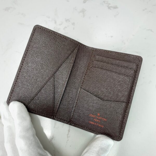 LOUIS VUITTON POCKET ORGANIZER DAMIER BROWN CANVAS 11CM N63143 - Image 8