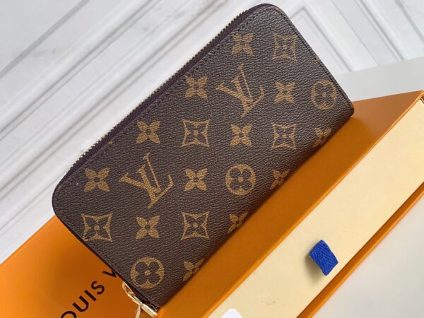LOUIS VUITTON LONG DOUBLE ZIPPER WALLET MONOGRAM BROWN 19CM - Image 3