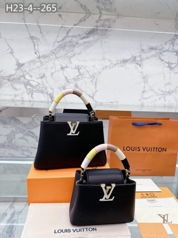 LOUIS VUITTON CAPUCINES BB BLACK 27CM M21920 - Image 3