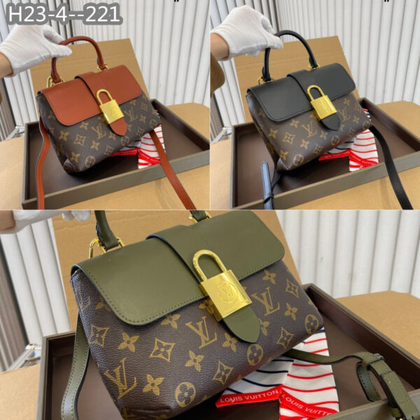 LOUIS VUITTON LOCKY BB DARK GREEN AND BROWN 19CM M44141 - Image 3